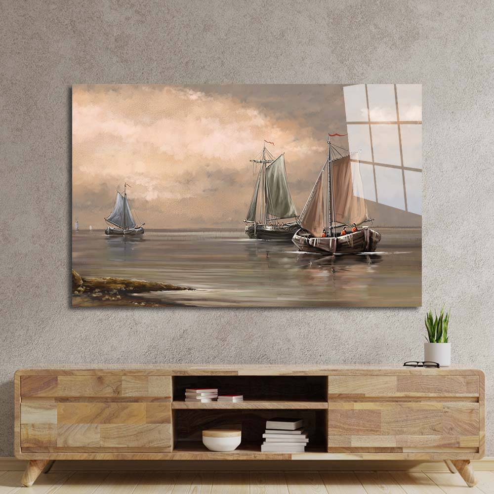 Sailing Boats Glass Wall Art - CreoGlass E-Shop