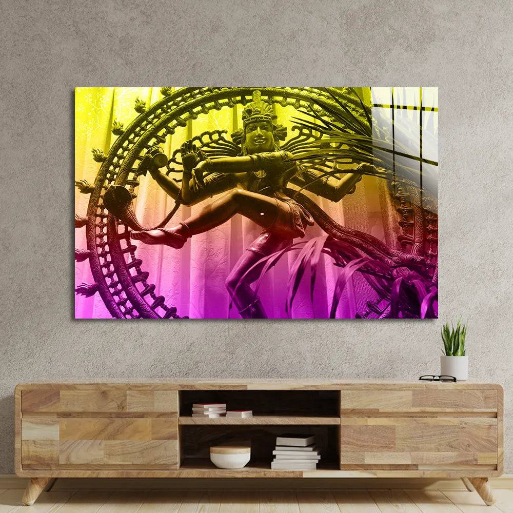 Shiva Nataraj Glass Wall Art - CreoGlass E-Shop