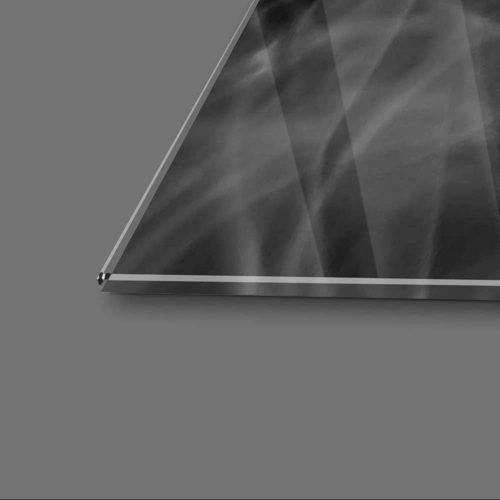Smoke Effect Black and White Glass Wall Art - CreoGlass E-Shop