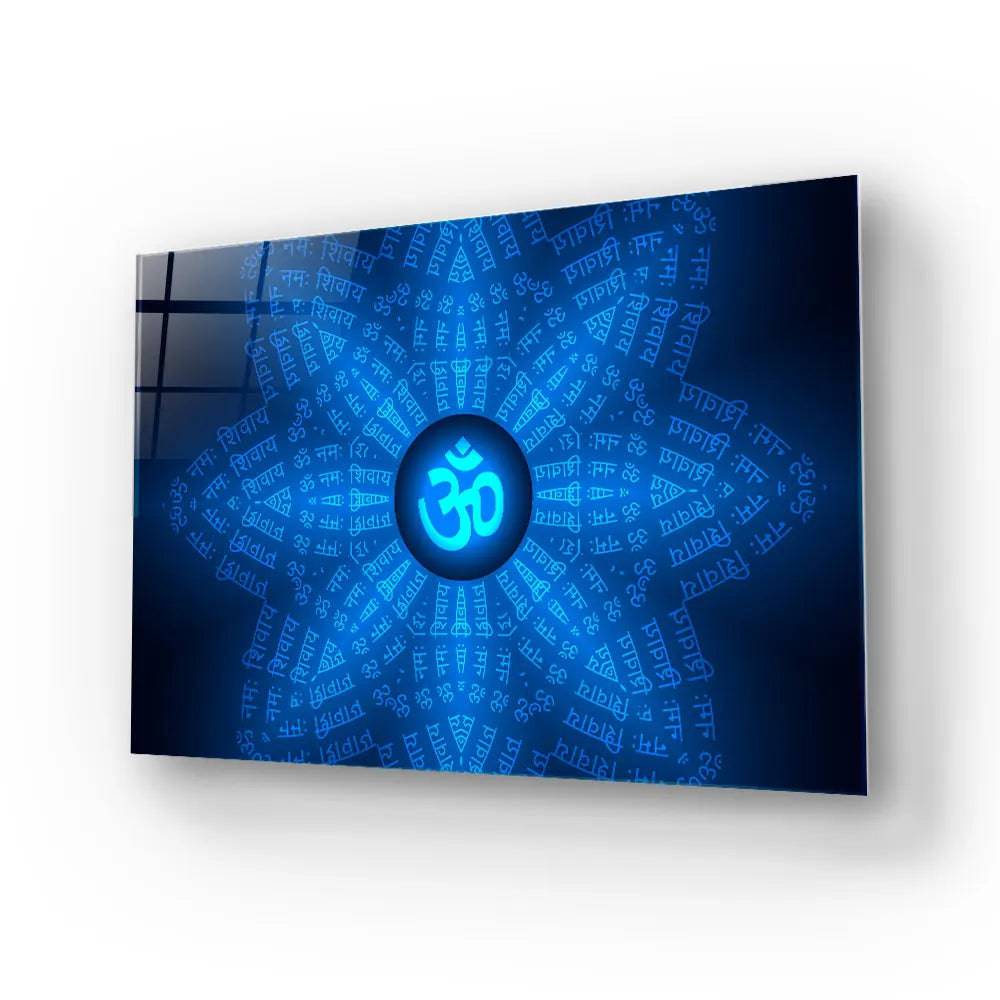 Spiritual Om Mantra Glass Wall Art - CreoGlass E-Shop