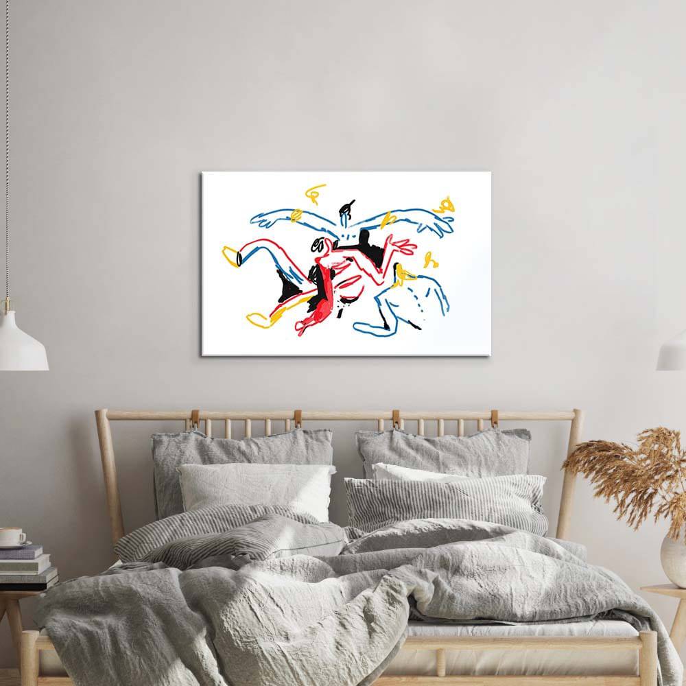 Teamwork Abstract Glass Wall Art - CreoGlass E-Shop