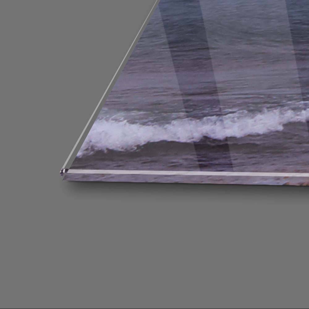 The Crisp Point Lighthouse During Sunset Glass Wall Art - CreoGlass E-Shop