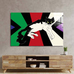 Tuxedo Cat Glass Wall Art - CreoGlass E-Shop