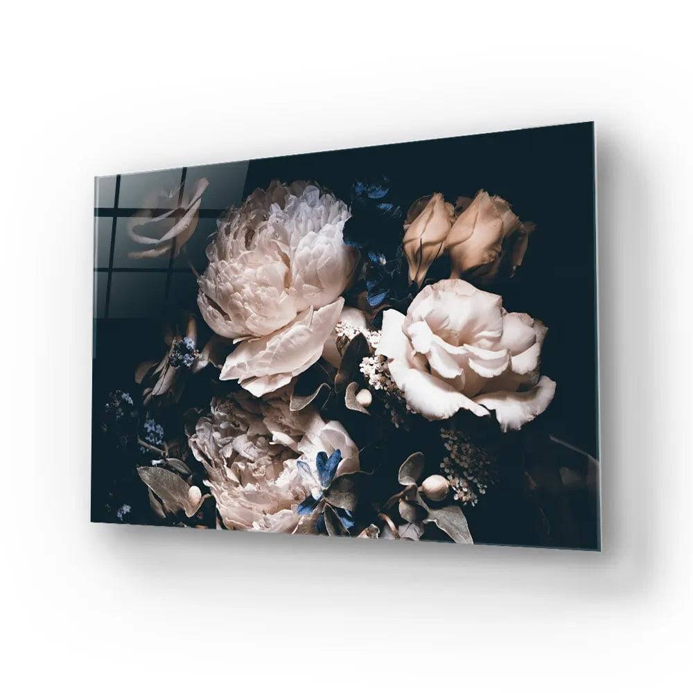 Vintage Bouquet Glass Wall Art - CreoGlass E-Shop