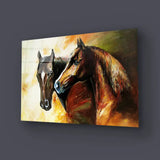 A Pair of Horses Glass Wall Art - CreoGlass E-Shop