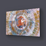 Abstract Expressionism Colorful Contemporary Pollock Glass Wall Art - CreoGlass E-Shop