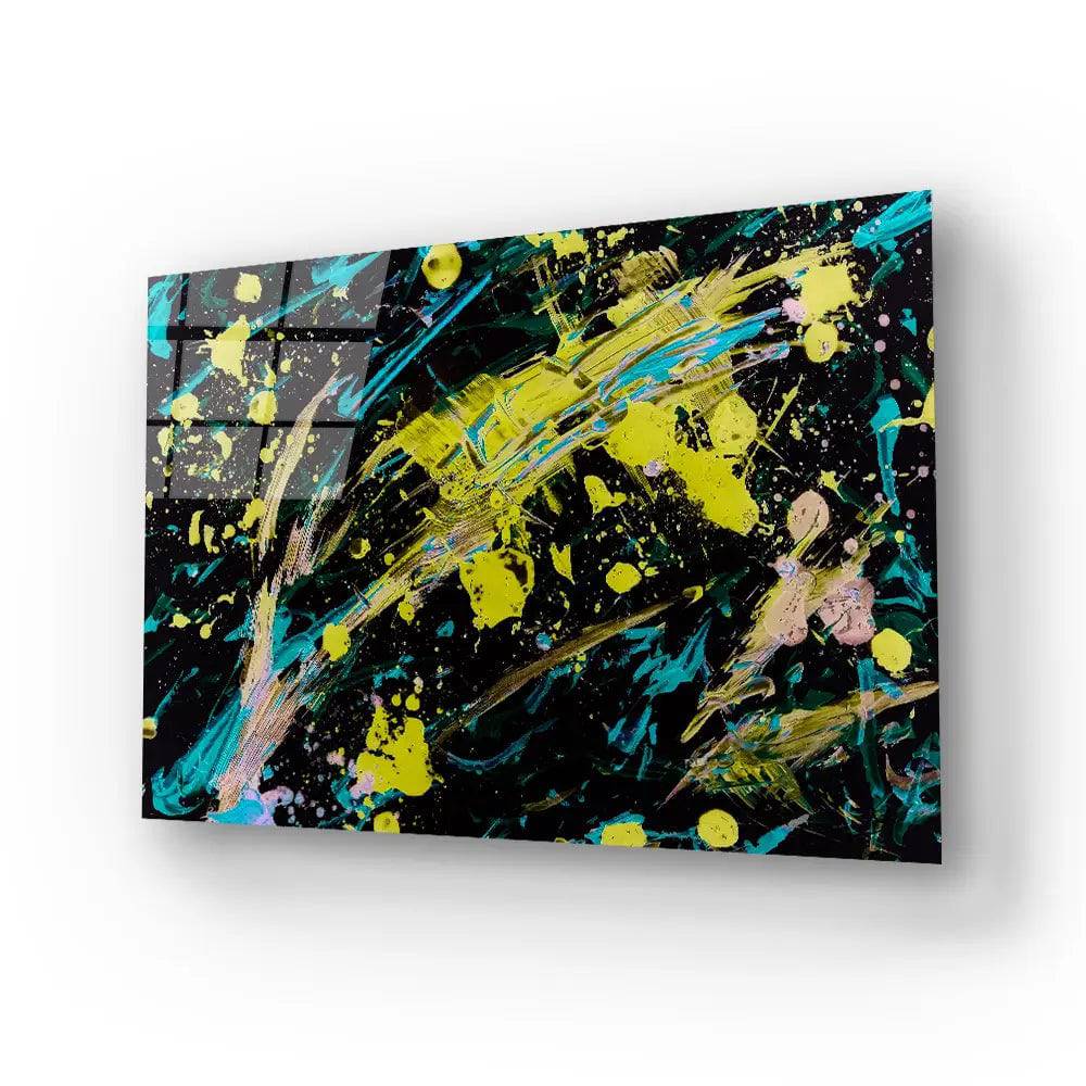 Abstract Pollock Glass Wall Art - CreoGlass E-Shop