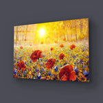 Beautiful Field Flowers Glass Wall Art - CreoGlass E-Shop