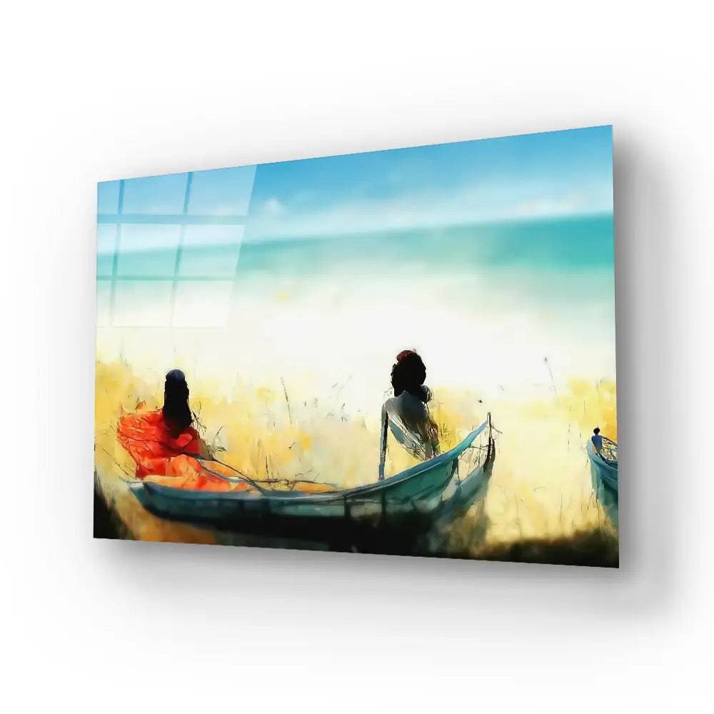 By Sea I Boat Glass Wall Art - CreoGlass E-Shop