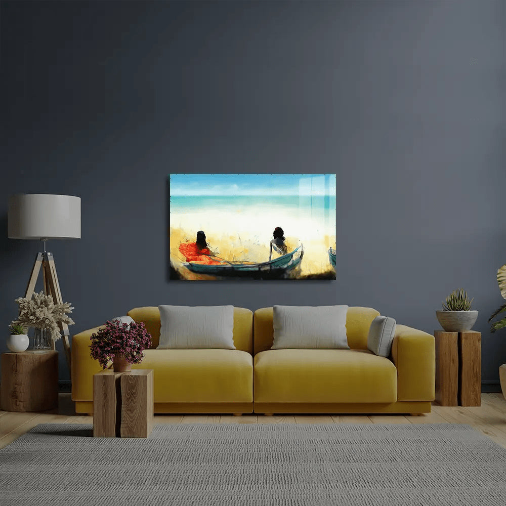 By Sea I Boat Glass Wall Art - CreoGlass E-Shop