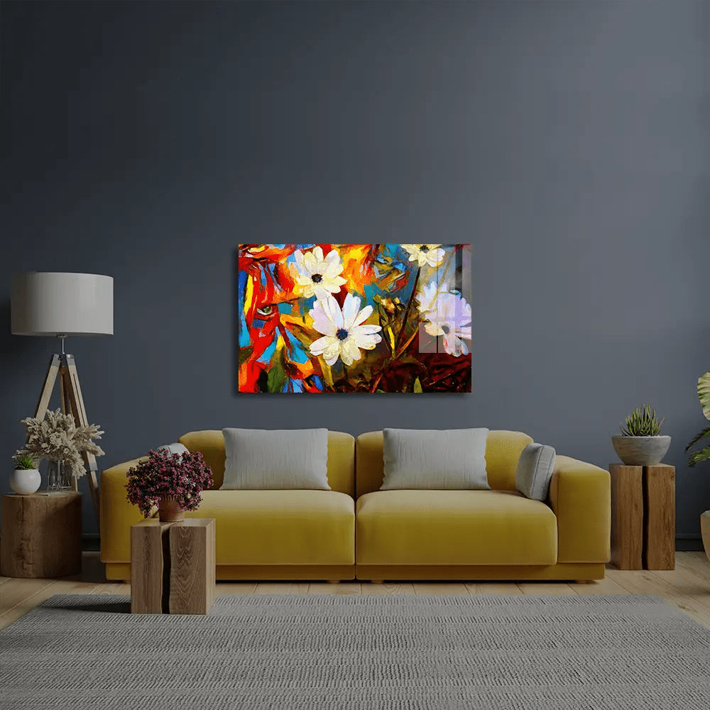 Chamomile Glass Wall Art - CreoGlass E-Shop