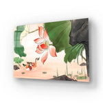 Chinese Style Lotus Glass Wall Art - CreoGlass E-Shop