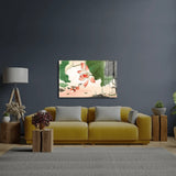 Chinese Style Lotus Glass Wall Art - CreoGlass E-Shop