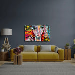 Cubism Woman Portrait Girl Design Glass Wall Art - CreoGlass E-Shop
