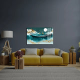 Deer Walking Across Forest Glass Wall Art - CreoGlass E-Shop