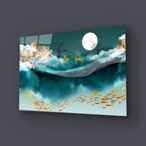Deer Walking Across Forest Glass Wall Art - CreoGlass E-Shop