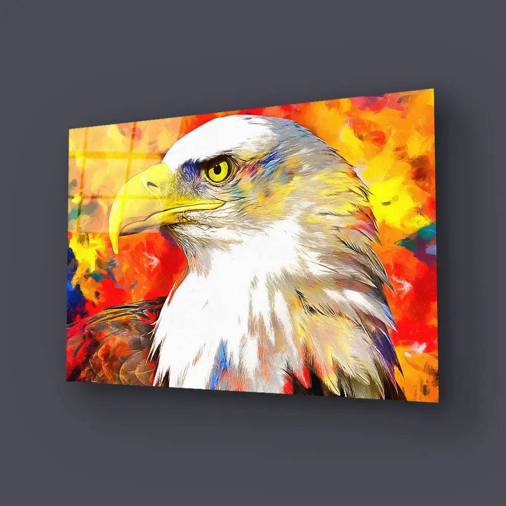 Eagle Artist Animal Glass Wall Art - CreoGlass E-Shop