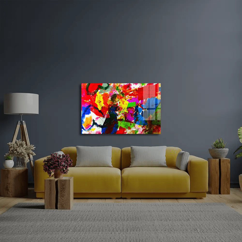 Expressionism Art Mixed Media Glass Wall Art - CreoGlass E-Shop