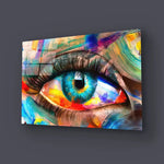 Fluorit Conceptual Abstract Picture Eye Glass Wall Art - CreoGlass E-Shop