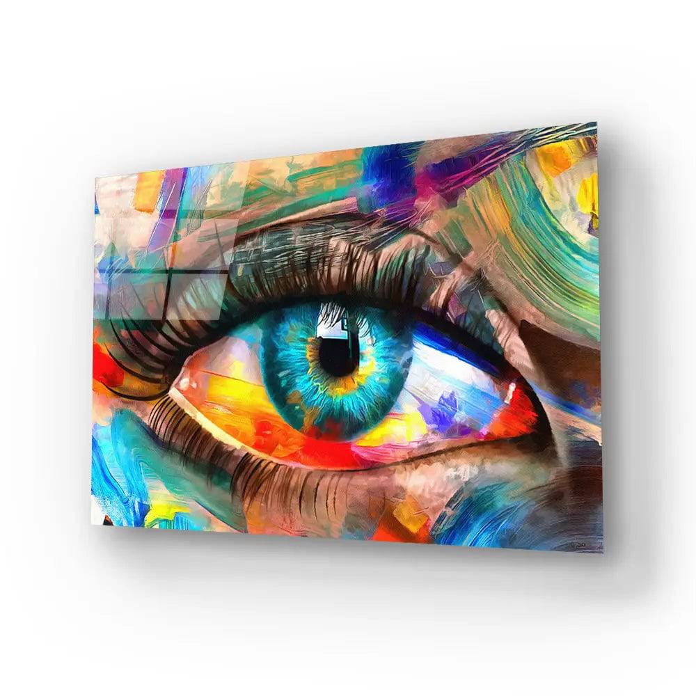 Fluorit Conceptual Abstract Picture Eye Glass Wall Art - CreoGlass E-Shop