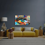 Fluorit Conceptual Abstract Picture Eye Glass Wall Art - CreoGlass E-Shop