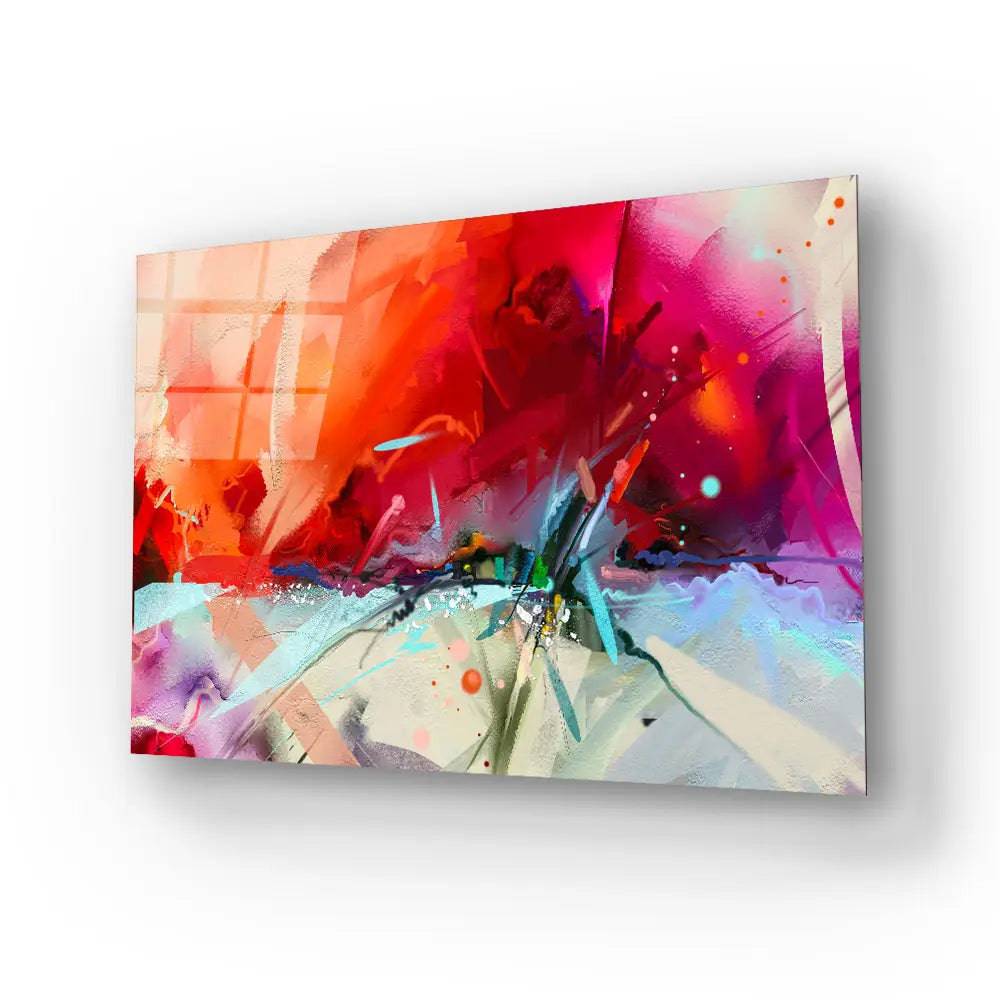 Hand Drawn Brush Stroke Glass Wall Art - CreoGlass E-Shop