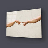 Hands Reaching Gesture Glass Wall Art - CreoGlass E-Shop