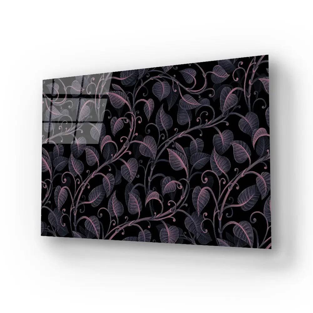 Neon Floral Pattern Glass Wall Art - CreoGlass E-Shop