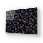 Neon Floral Pattern Glass Wall Art - CreoGlass E-Shop