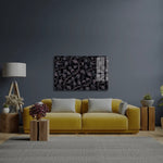 Neon Floral Pattern Glass Wall Art - CreoGlass E-Shop