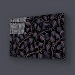 Neon Floral Pattern Glass Wall Art - CreoGlass E-Shop