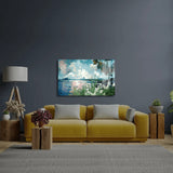Oil Painting Landscape Lake View Forest Glass Wall Art - CreoGlass E-Shop