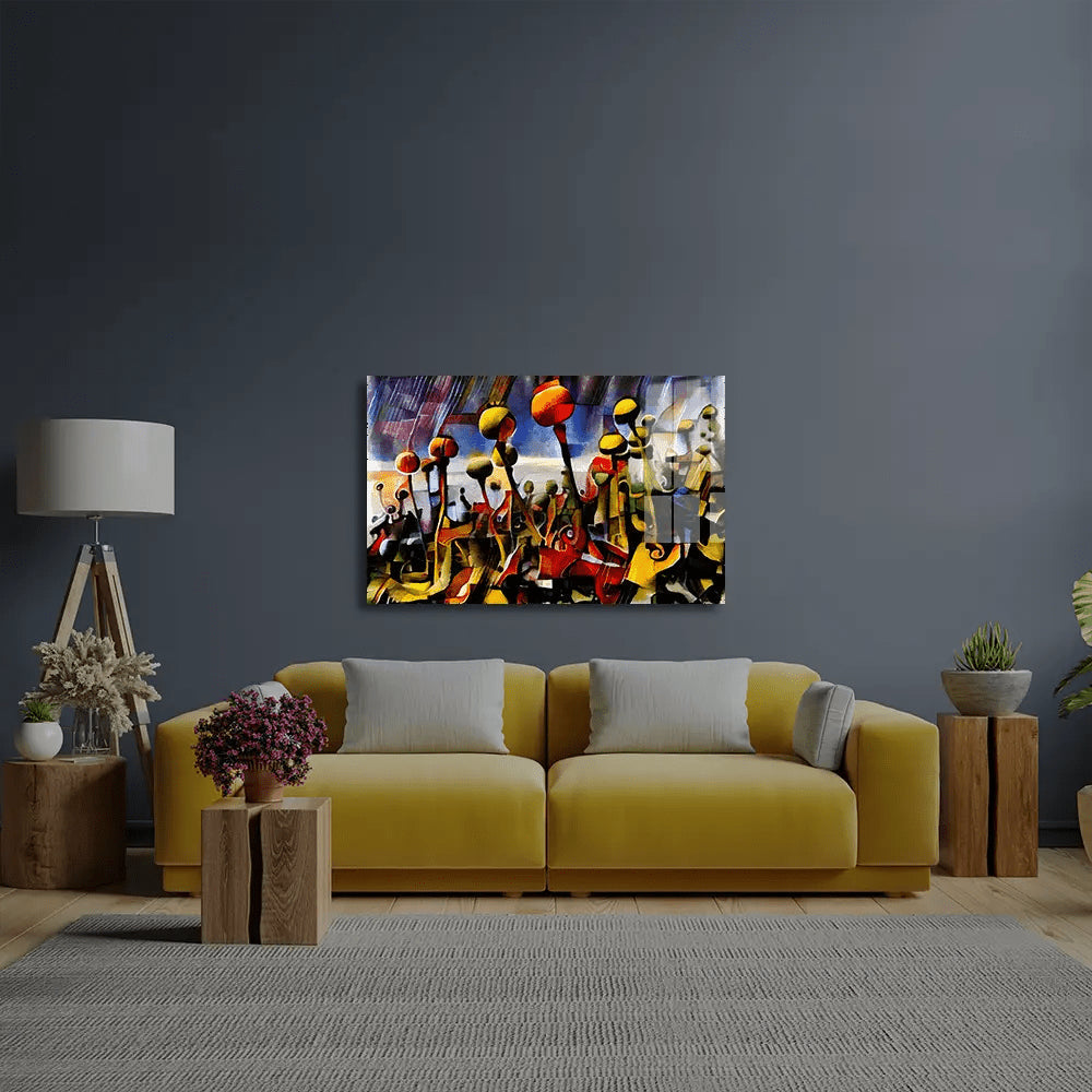 Opium Poppy Glass Wall Art - CreoGlass E-Shop