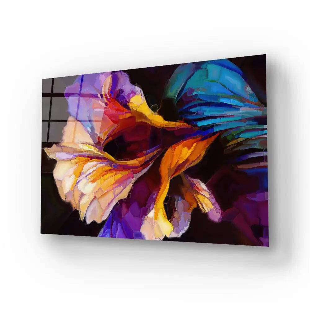 Organic Color Series Strokes Dubs Color Glass Wall Art - CreoGlass E-Shop