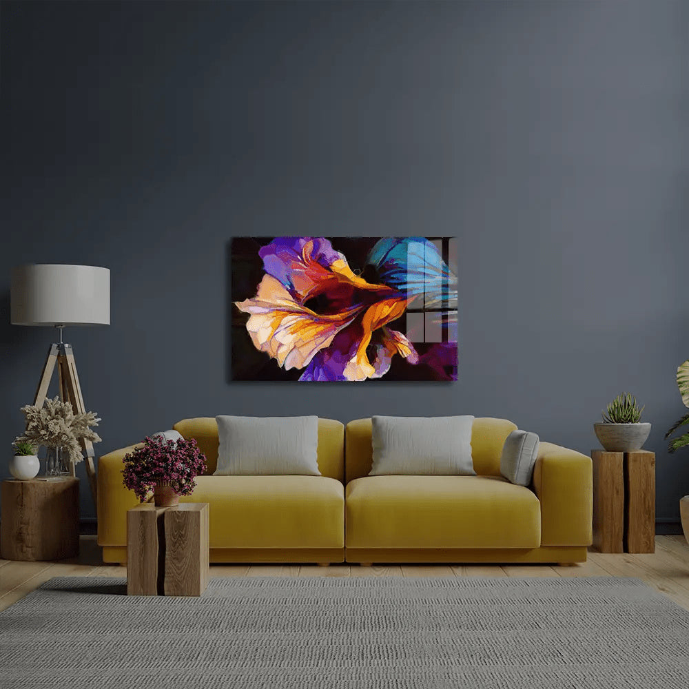 Organic Color Series Strokes Dubs Color Glass Wall Art - CreoGlass E-Shop