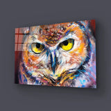 Owl Portrait Glass Wall Art - CreoGlass E-Shop