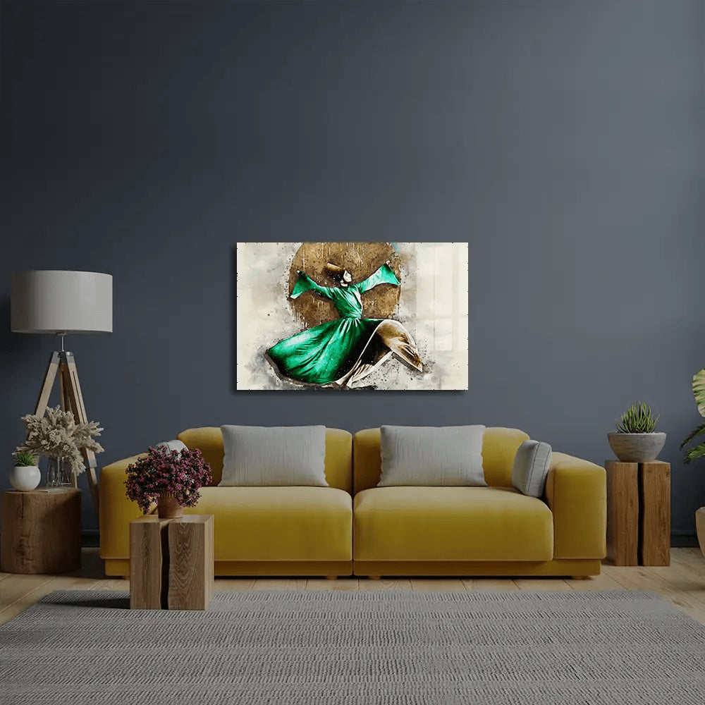Ramadan Religious Dances Glass Wall Art - CreoGlass E-Shop