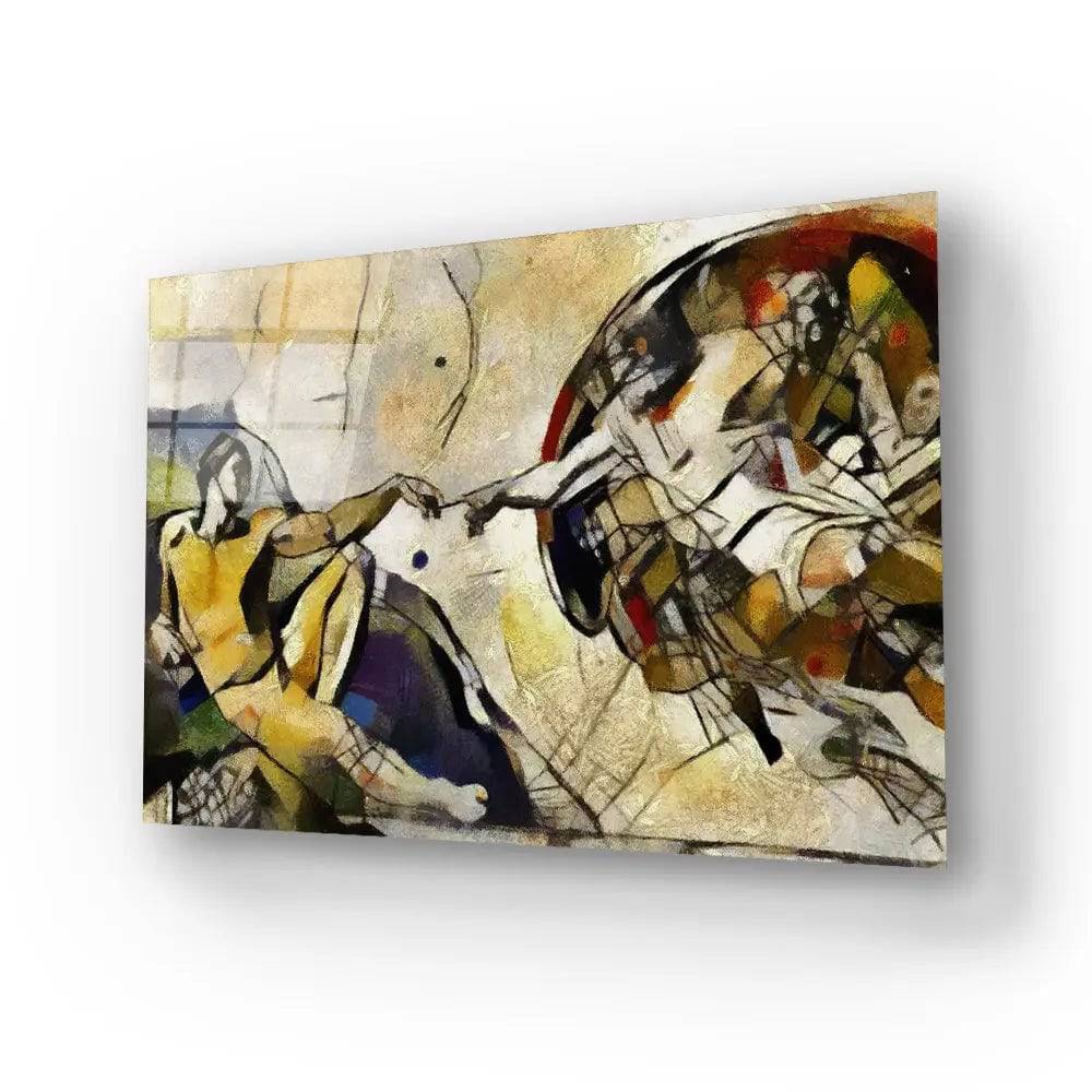 Reproduction Adam Fresco Michelangelo Style Picasso Glass Wall Art - CreoGlass E-Shop