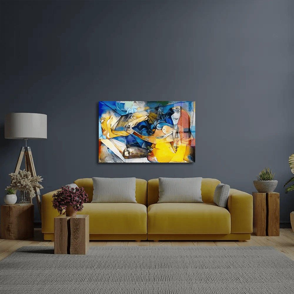 Reproductions Famous By Picasso Applied Abstract Kandinsky Glass Wall Art - CreoGlass E-Shop