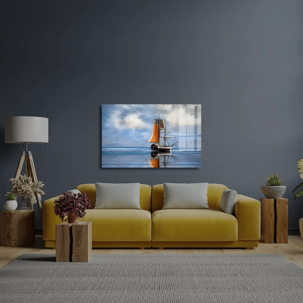 Ships Boats Fisherman Glass Wall Art - CreoGlass E-Shop