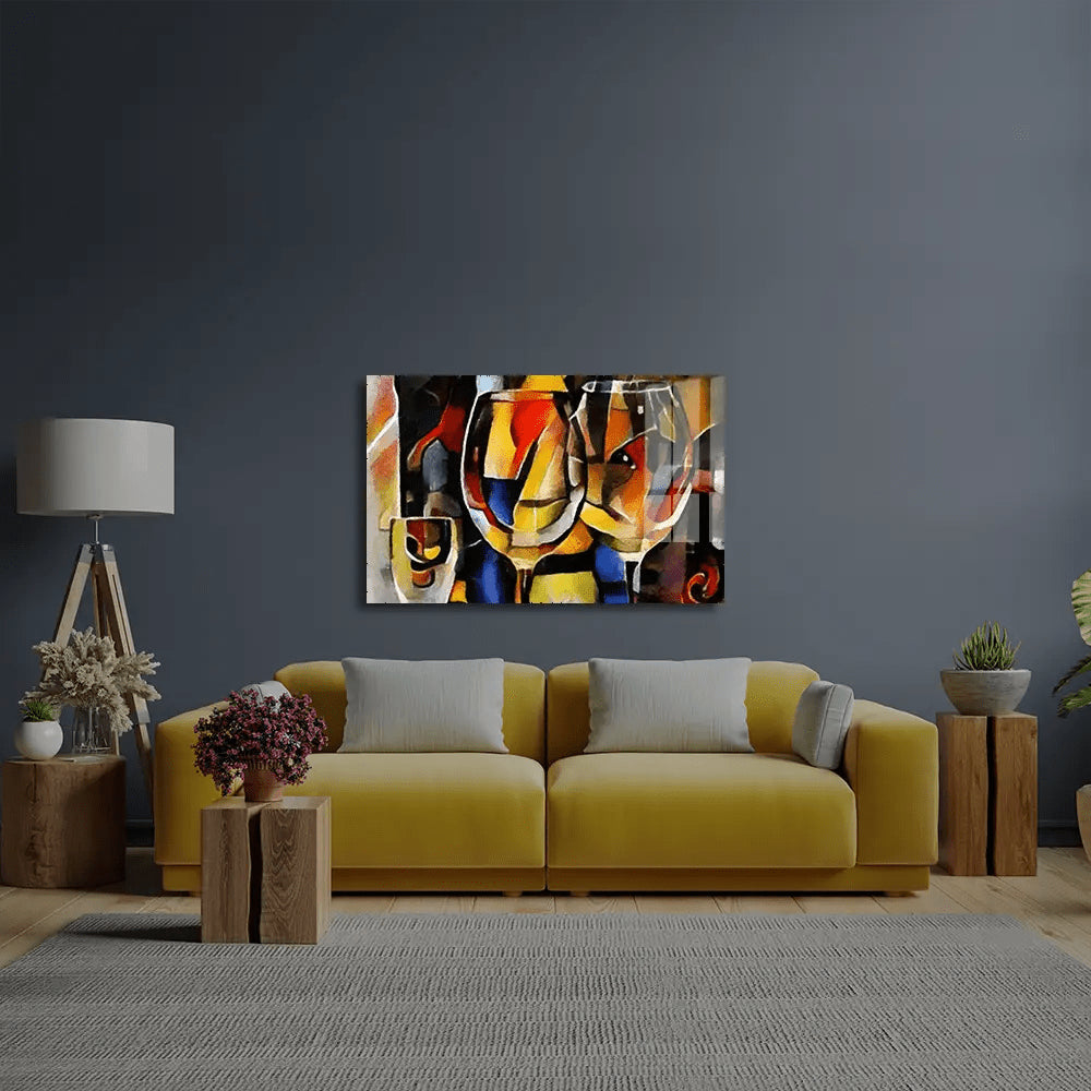 Still Life Food Glasses Wine Glass Wall Art - CreoGlass E-Shop