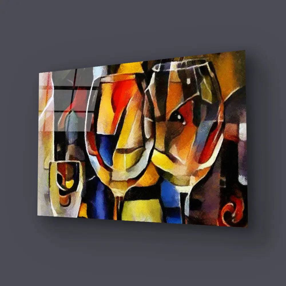 Still Life Food Glasses Wine Glass Wall Art - CreoGlass E-Shop