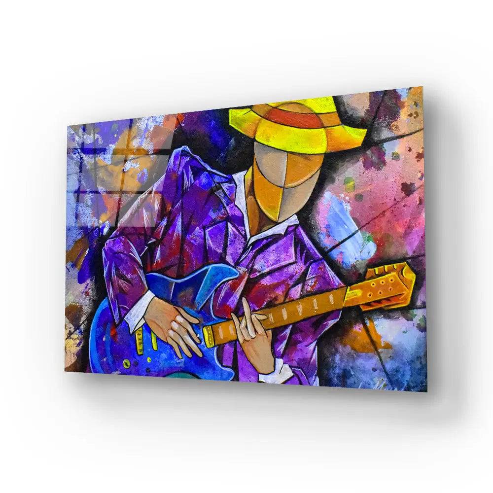 Surrealism Musician Design Glass Wall Art - CreoGlass E-Shop
