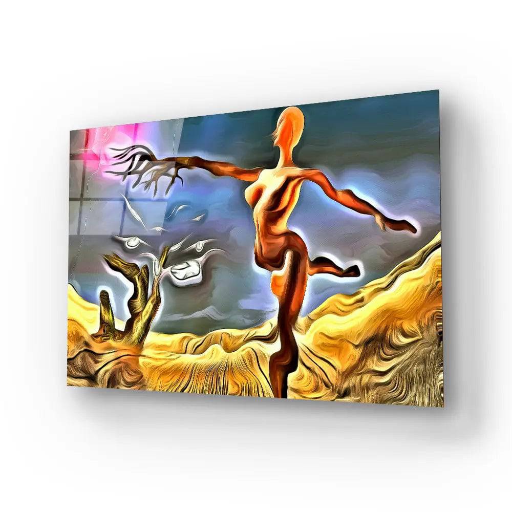 Tree Ballerina Field Glass Wall Art - CreoGlass E-Shop