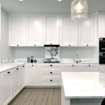 Female Figure in Smoke Glass Kitchen Splashback