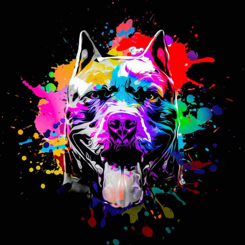 Pitbull Glass Wall Art - CreoGlass E-Shop