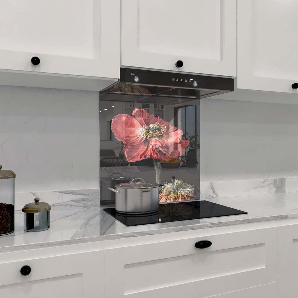 Poppy Glass Kitchen Splashback