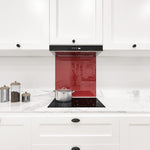 Signal Red Colour Glass Splashback