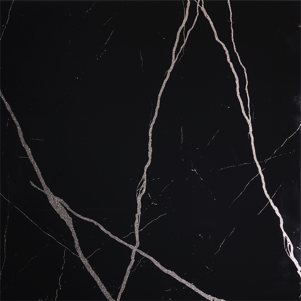 Silver - Black Calacatta Splashback