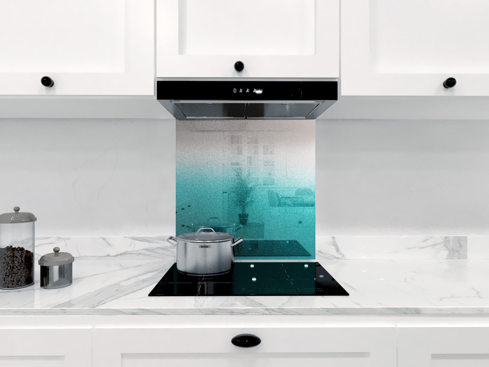 Teal to White- Gradient - Splashback